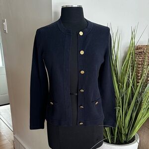 Banana Republic Elegant Navy Nautical Button Down sweater - medium